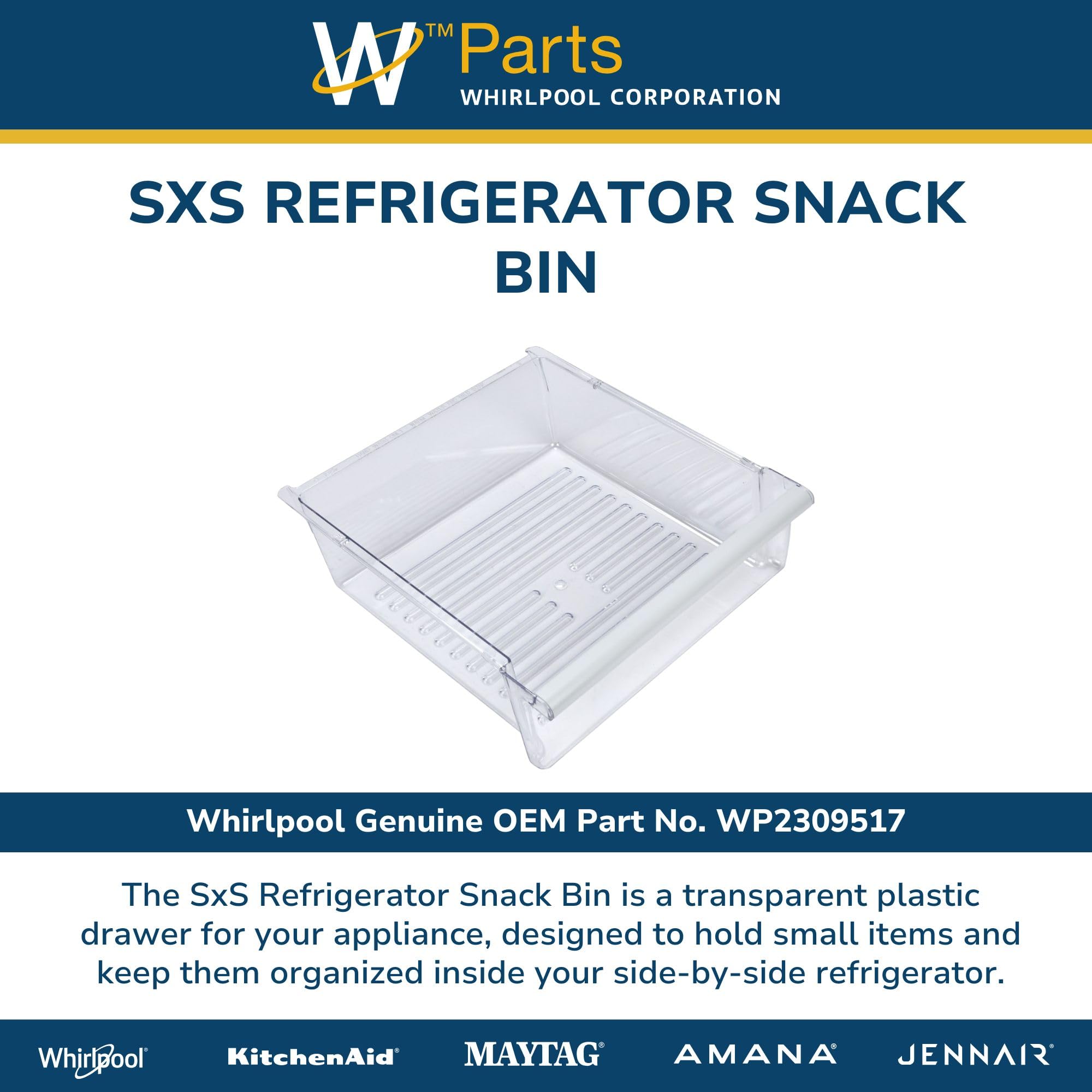 Amazon.com: Whirlpool WP2309517 Genuine OEM SxS Refrigerator Snack